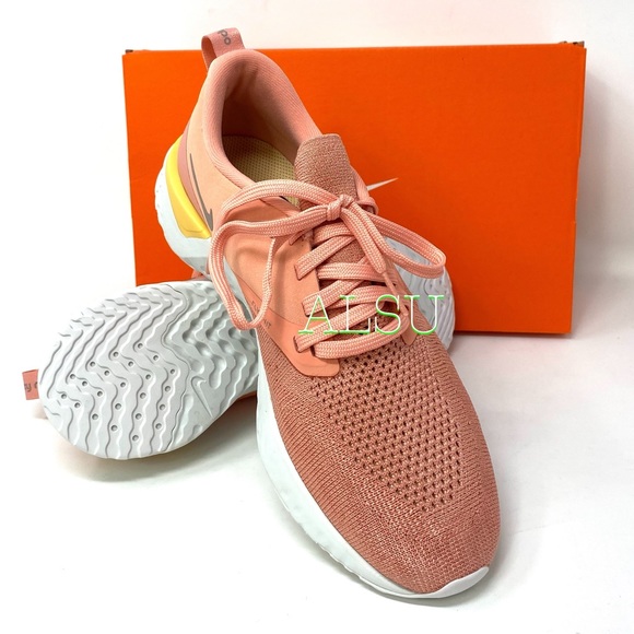 🌿Sale🌿 Nike Odyssey React 2 Flyknit Pink Quartz Women’s AH1016 602 - Picture 10 of 11
